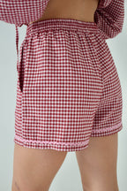 Marta Vichy Pantalón Corto Burdeos