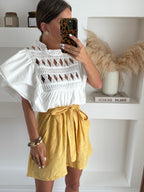 pantalones cortos de lino