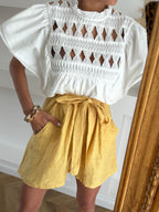 pantalones cortos de lino
