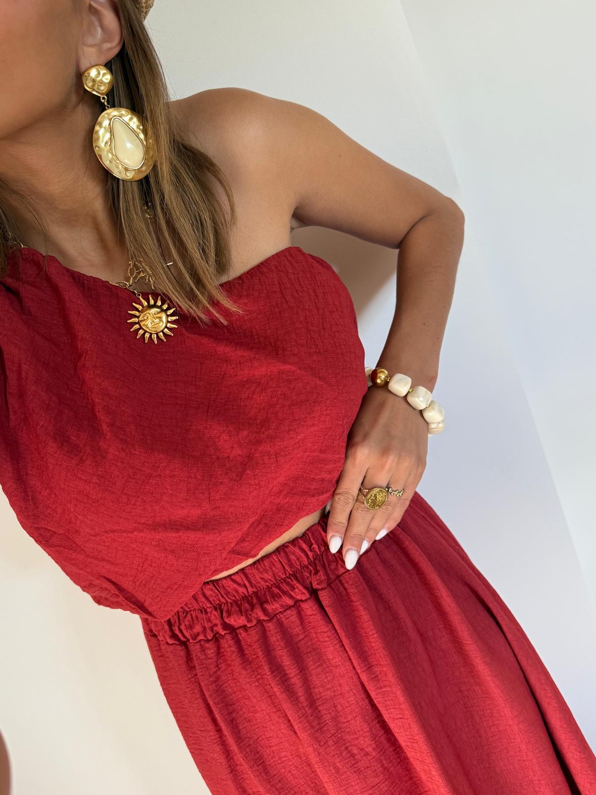 Conjunto Paloma Rojo