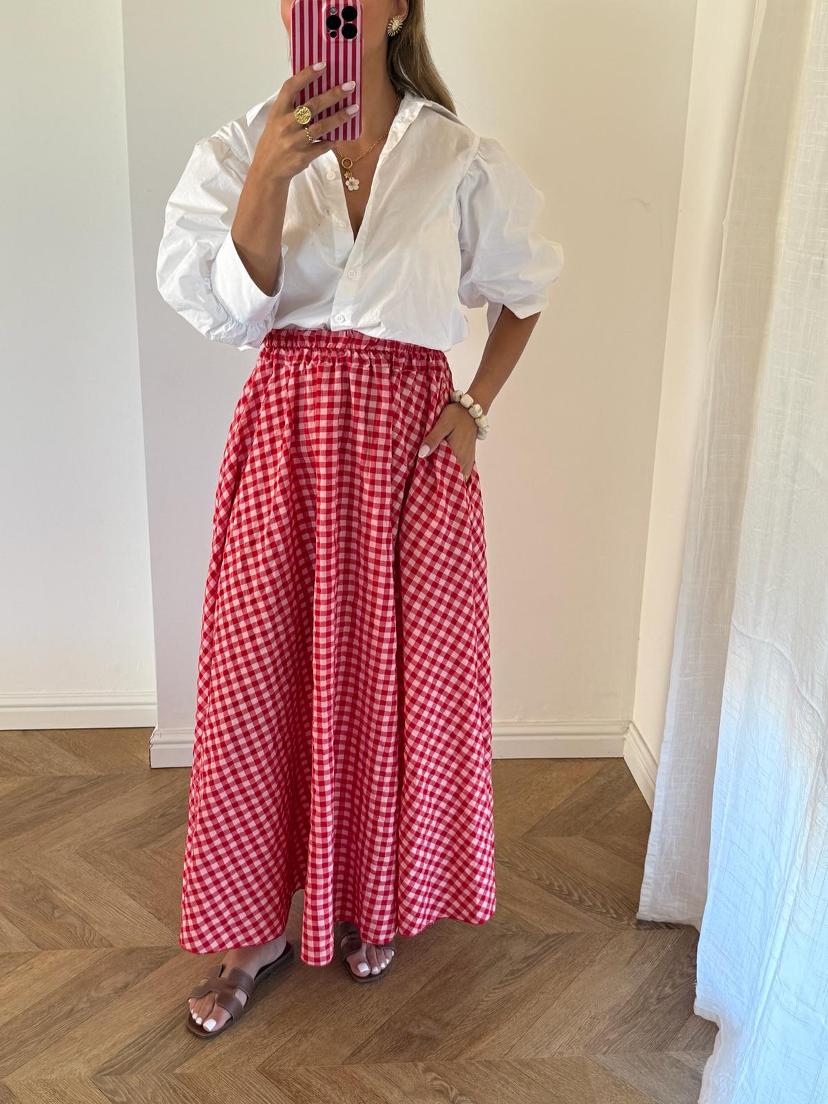 Cherry Red Skirt