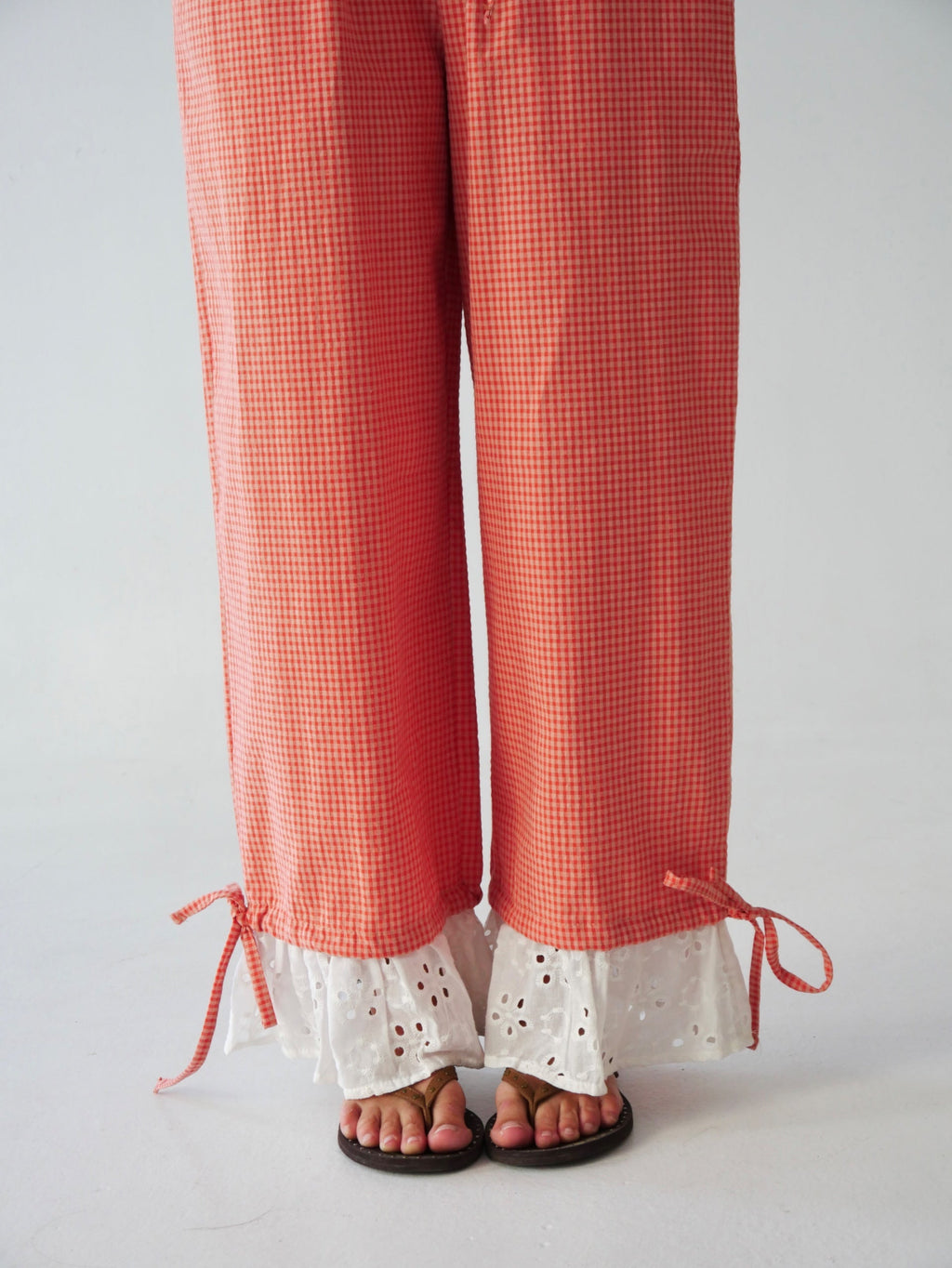 Claudia Vichy Orange Trousers