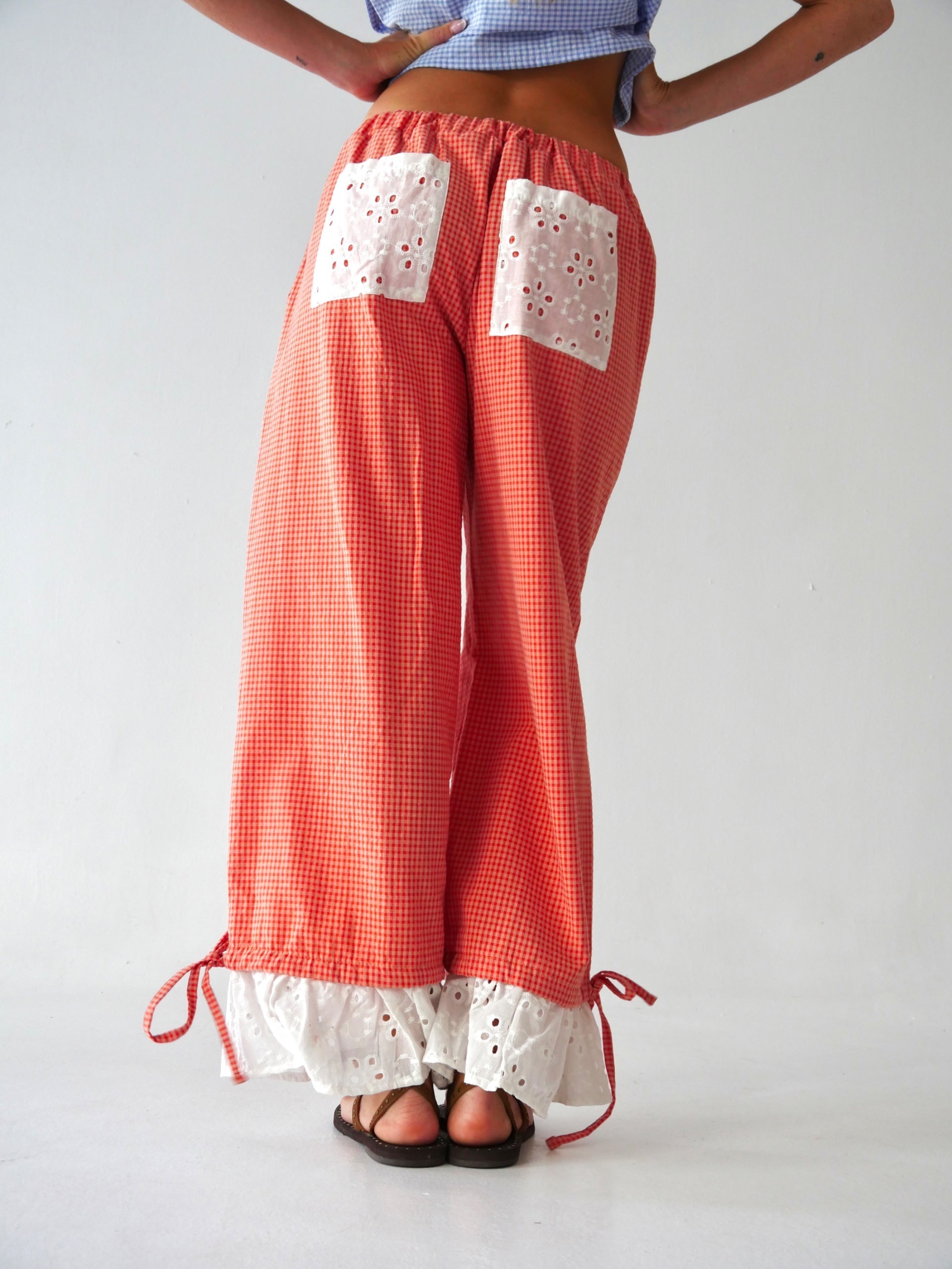 Claudia Vichy Orange Trousers