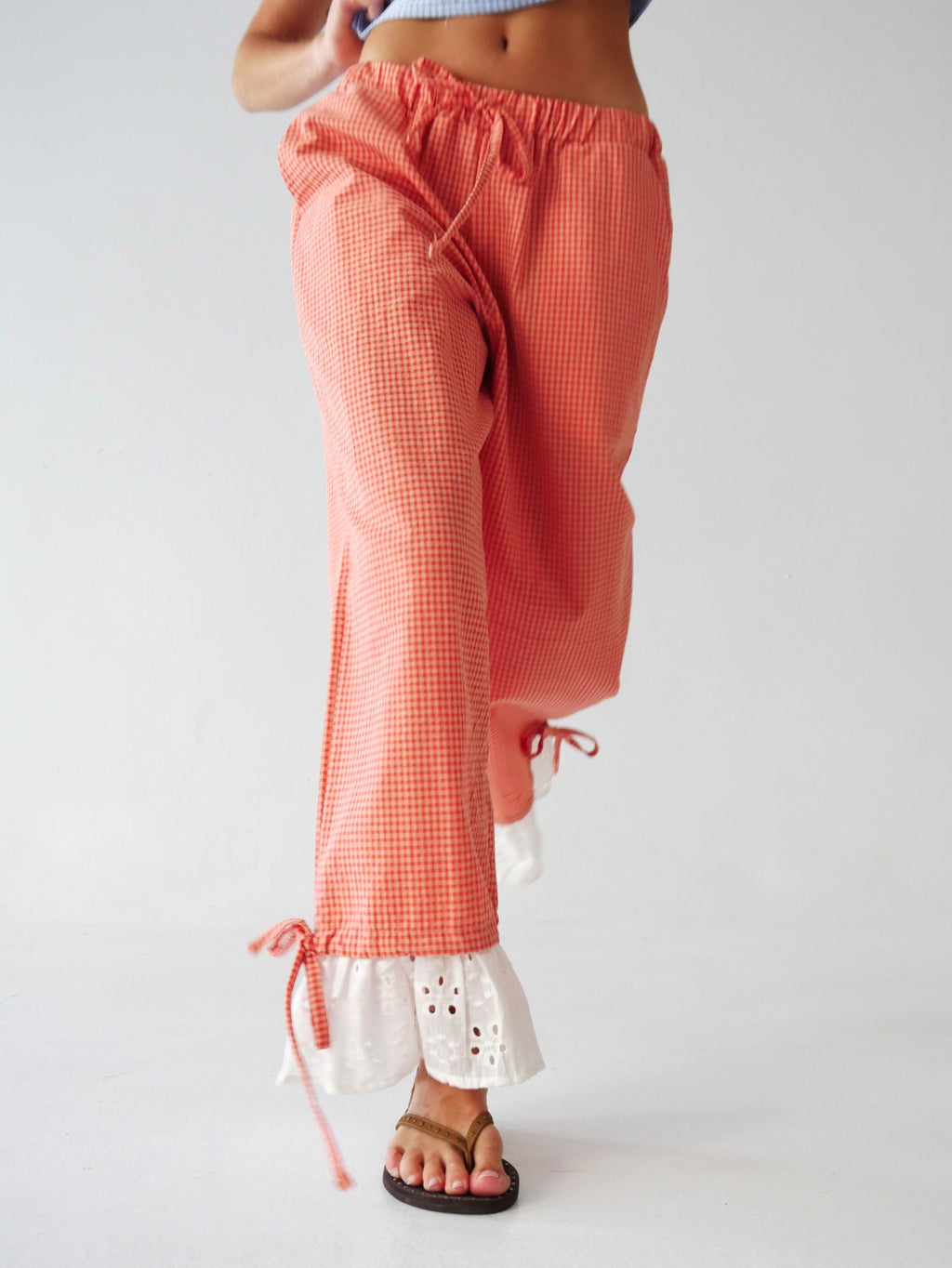 Claudia Vichy Orange Trousers