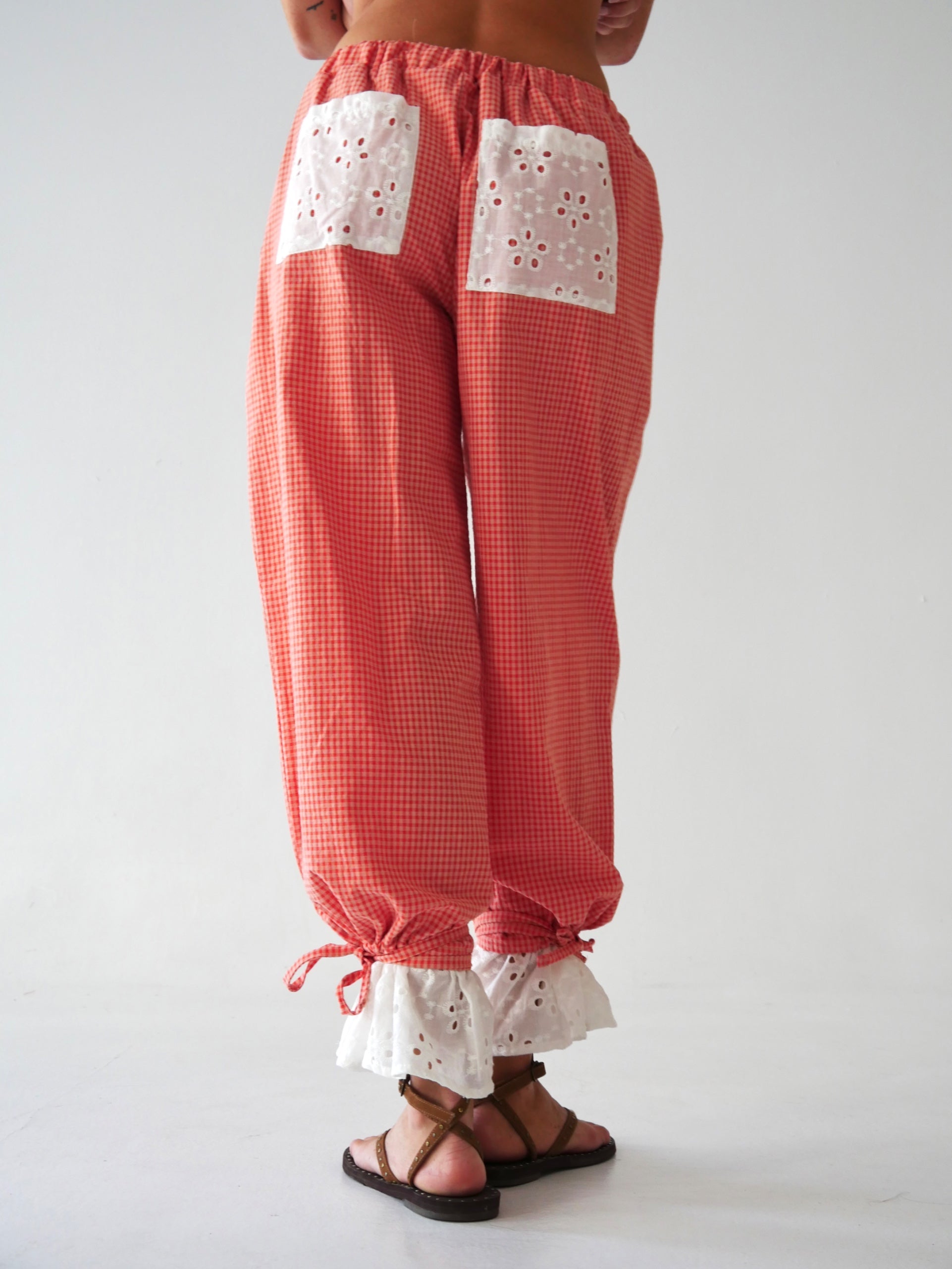 Claudia Vichy Orange Trousers