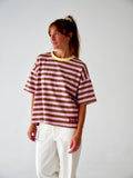 Camiseta Nunu marrón y rosa