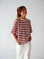 Camiseta Nunu marrón y rosa
