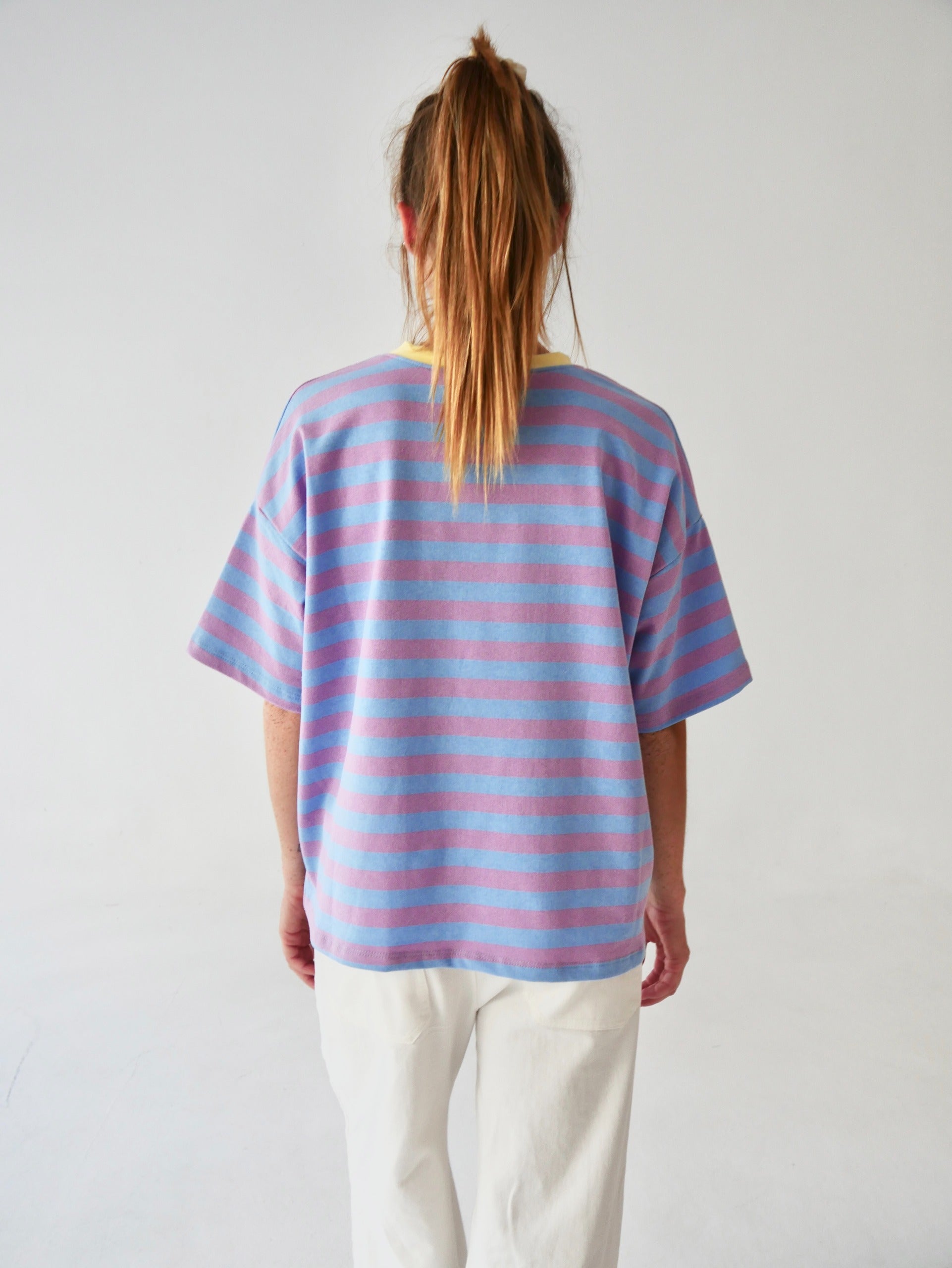 Camiseta Nunu Lila Y Azul Cielo