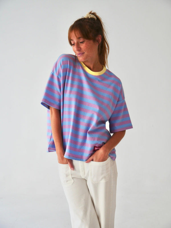 Camiseta Nunu Lila Y Azul Cielo