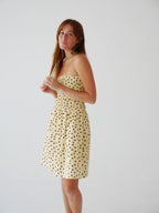 Vestido Corto Emily de Lunares Amarillo