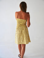 Vestido Corto Emily de Lunares Amarillo