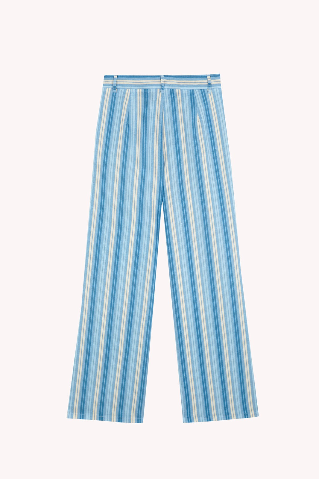Ana Blue Linen Trousers