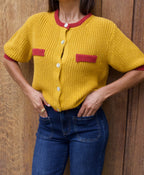 Cardigan En Coton Mia Moutarde