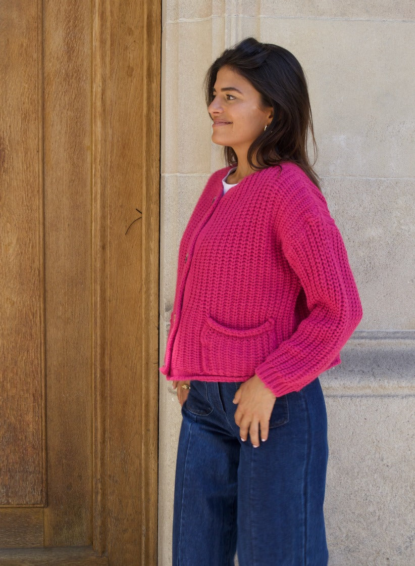 Cloé Fuchsia Cardigan