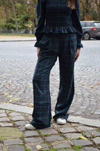 Pantalón Alia verde y azul marino