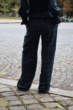 Pantalón Alia verde y azul marino