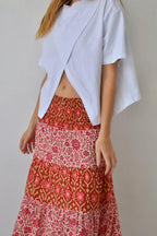 Orange Boho Skirt