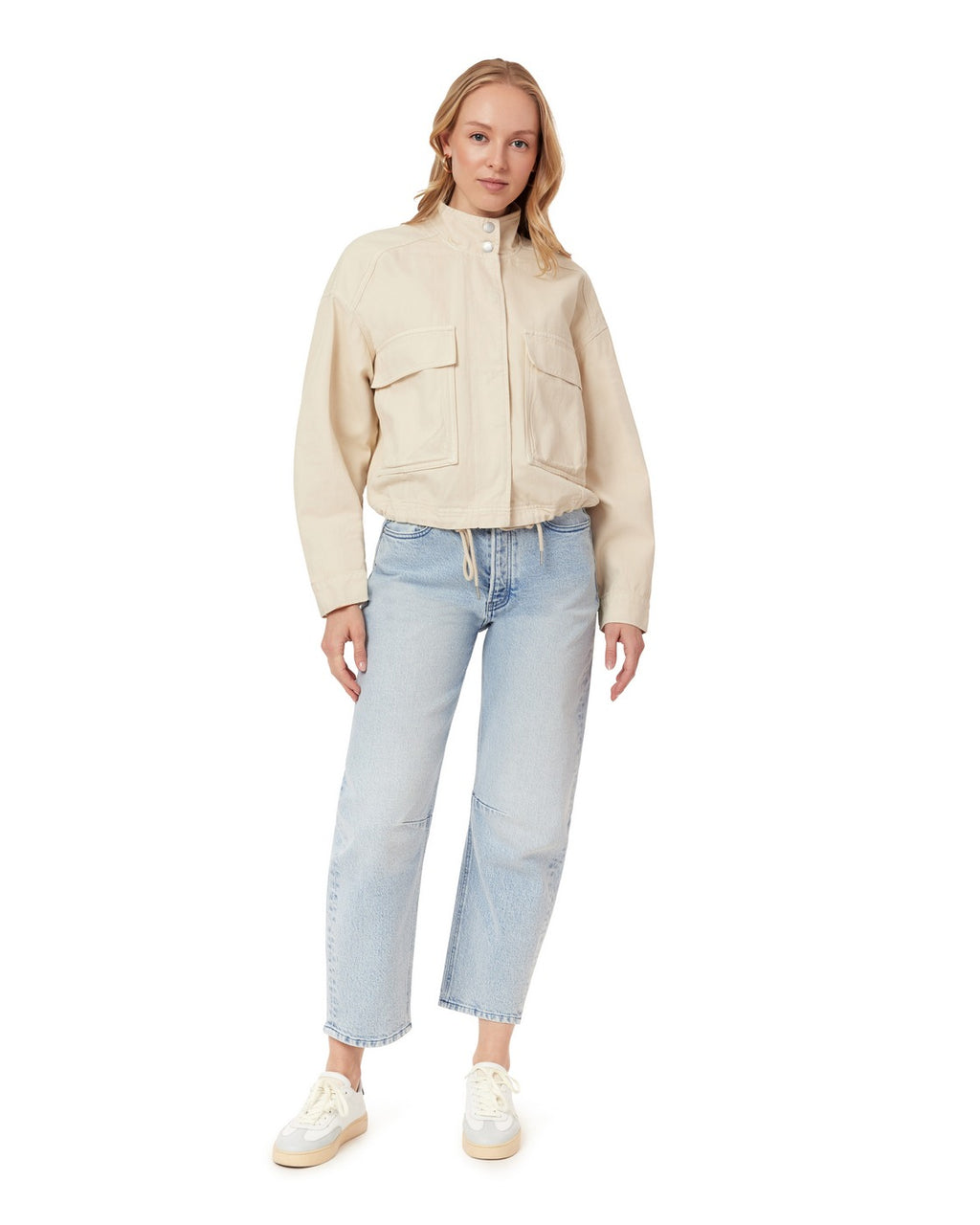 Kort utilityjakke - WhiteCap Grey