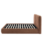 Yoka - Bed - Bouclette - Brown And Black Metal Legs