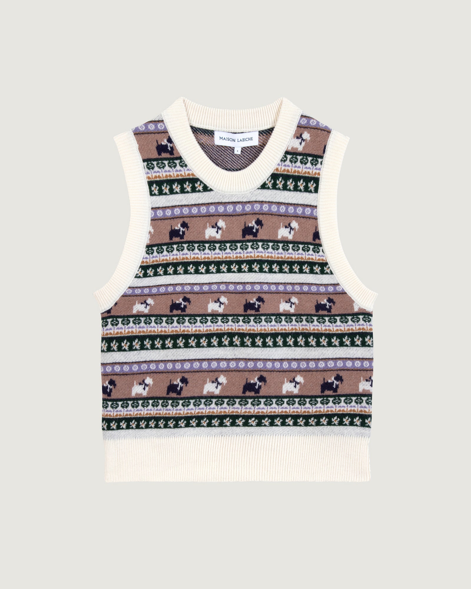 Pull "Jacquard Chiens" Lafay Merino Wool