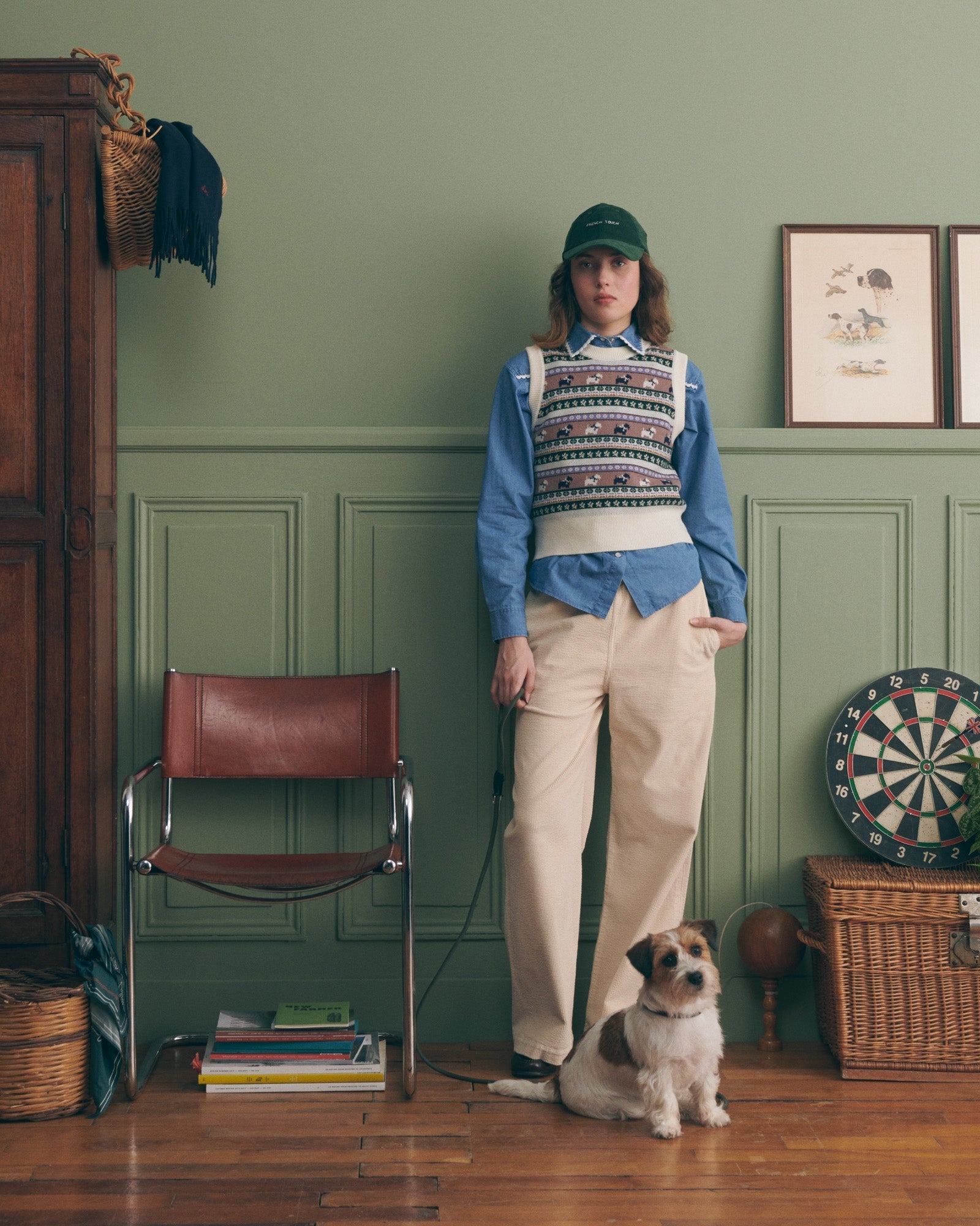 Pull "Jacquard Chiens" Lafay Merino Wool