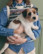 Pull "Jacquard Chiens" Lafay Merino Wool