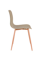 Leon - Set of 2 Dining Room Chairs - Steel - Beige