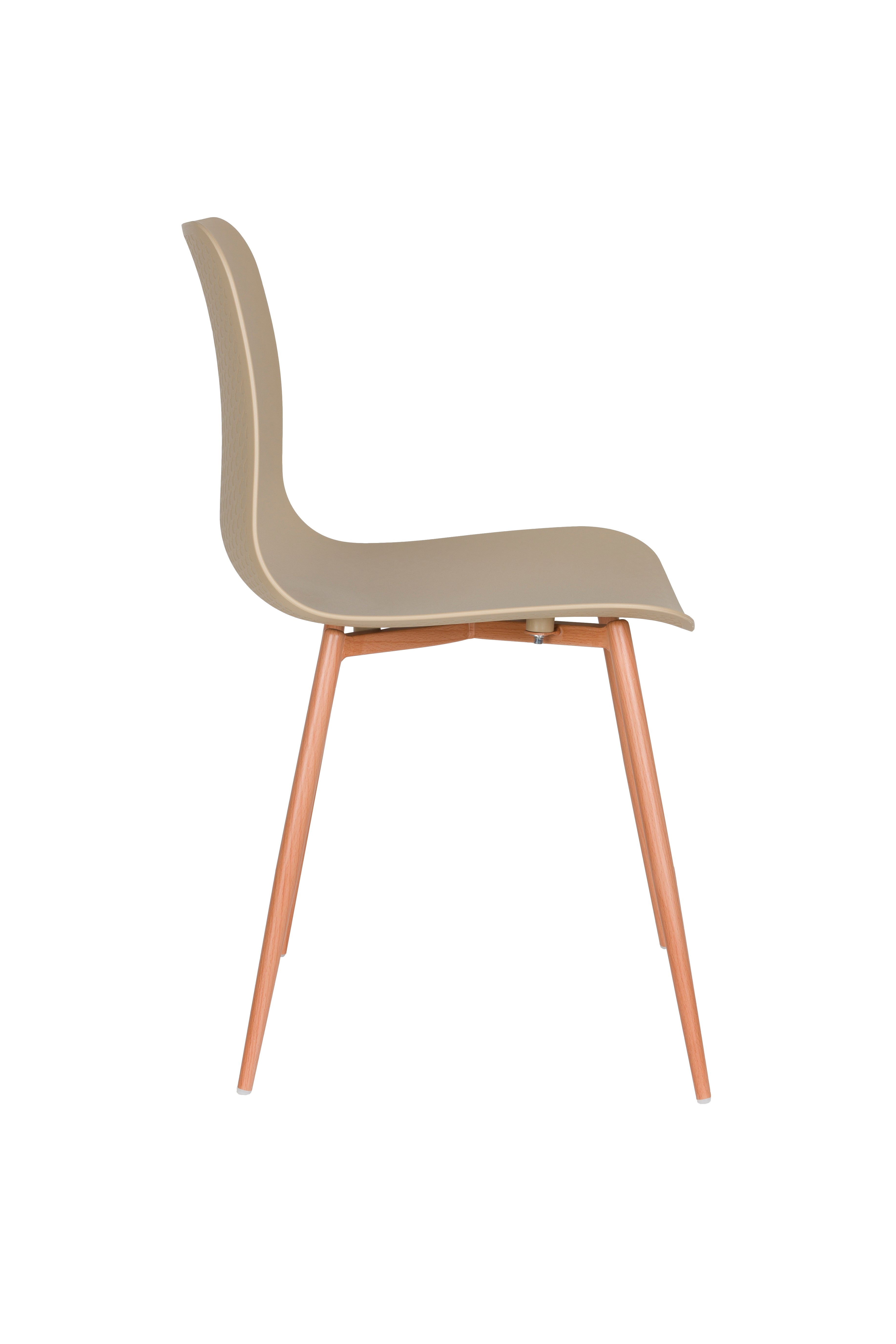 Leon - Set of 2 Dining Room Chairs - Steel - Beige