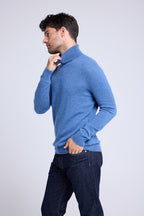 Rollkragenpullover Zach – Jeansblau – Herren