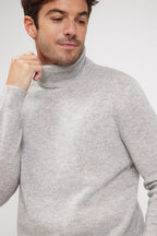 Pull Col Roule Zach - Gris Clair - Homme
