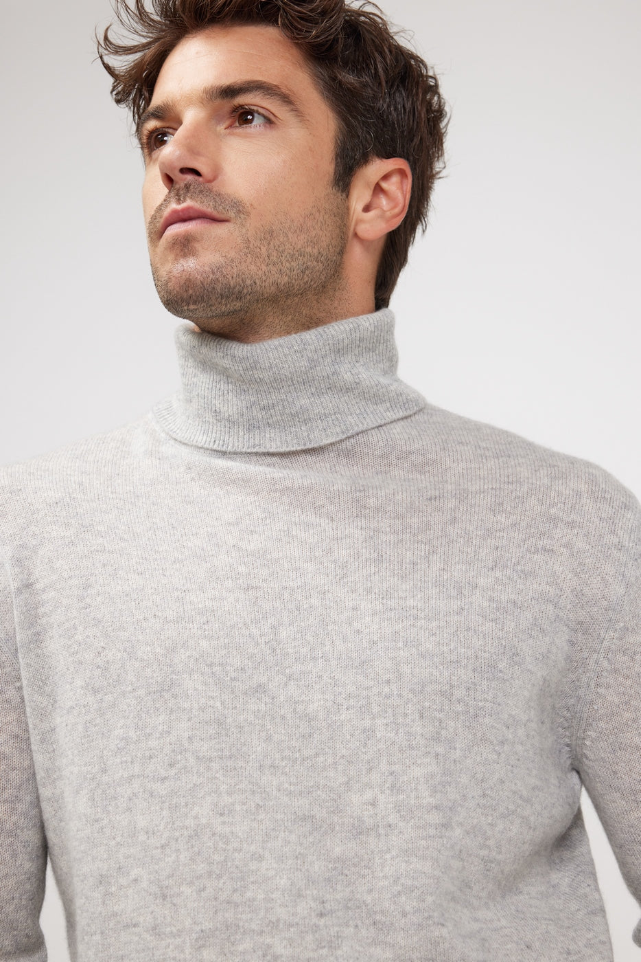 Pull Col Roule Zach - Gris Clair - Homme