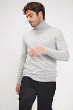 Pull Col Roule Zach - Gris Clair - Homme