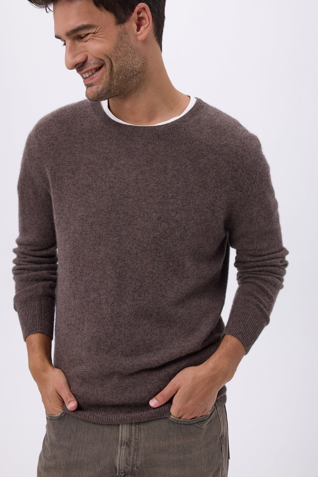 Col Rond Homme Zach - Marron Chine - Homme