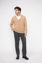 Cardigan med V-udskæring Zael - Beige