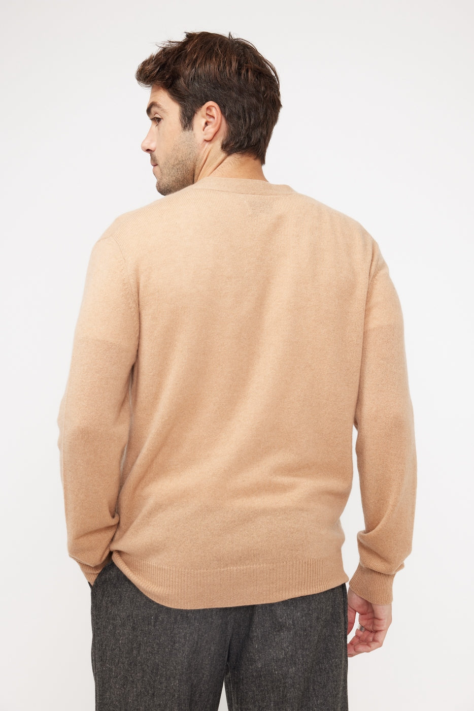Cardigan med V-udskæring Zael - Beige