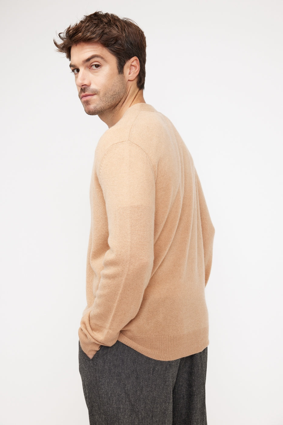 Cardigan med V-udskæring Zael - Beige