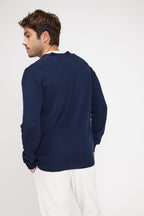 V-Hals Cardigan Zael - Marineblå - Herre