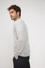 Cardigan Col V Zael - Gris Clair