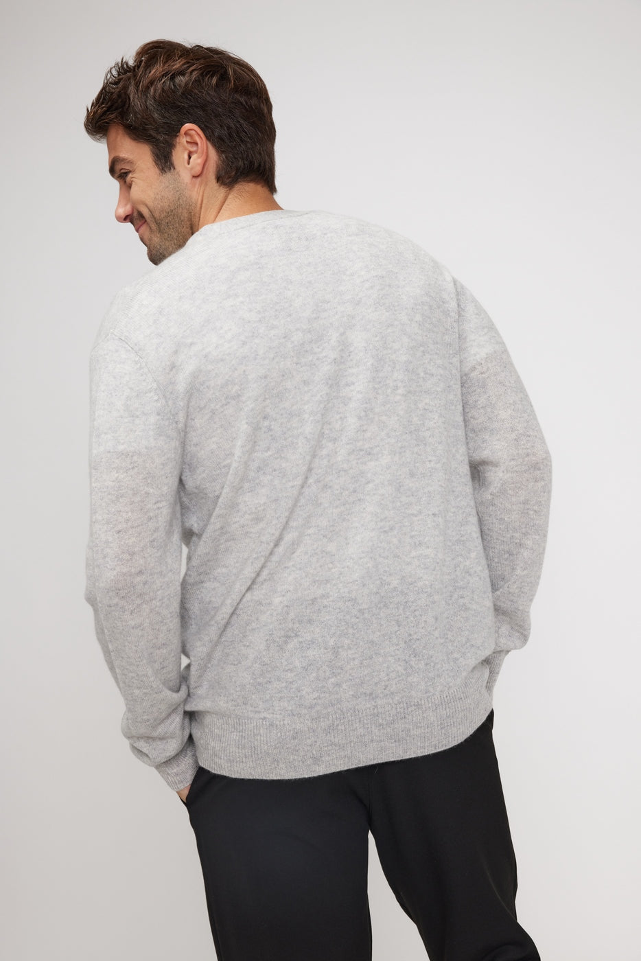 Cardigan Col V Zael - Gris Clair