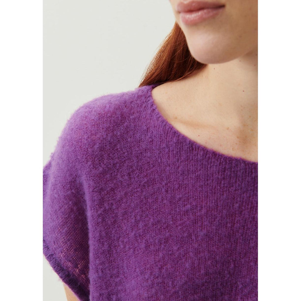 Boat-Neck Jumper - Fig - Women