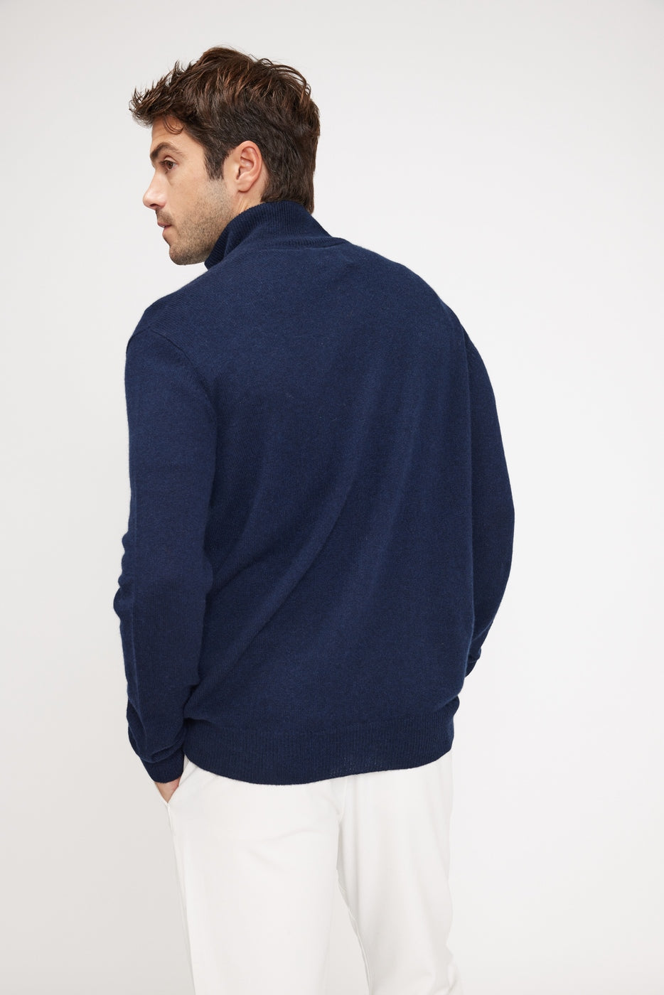 Vest met rits en opstaande kraag Zamil - Marineblauw - Heren