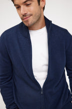 Vest met rits en opstaande kraag Zamil - Marineblauw - Heren