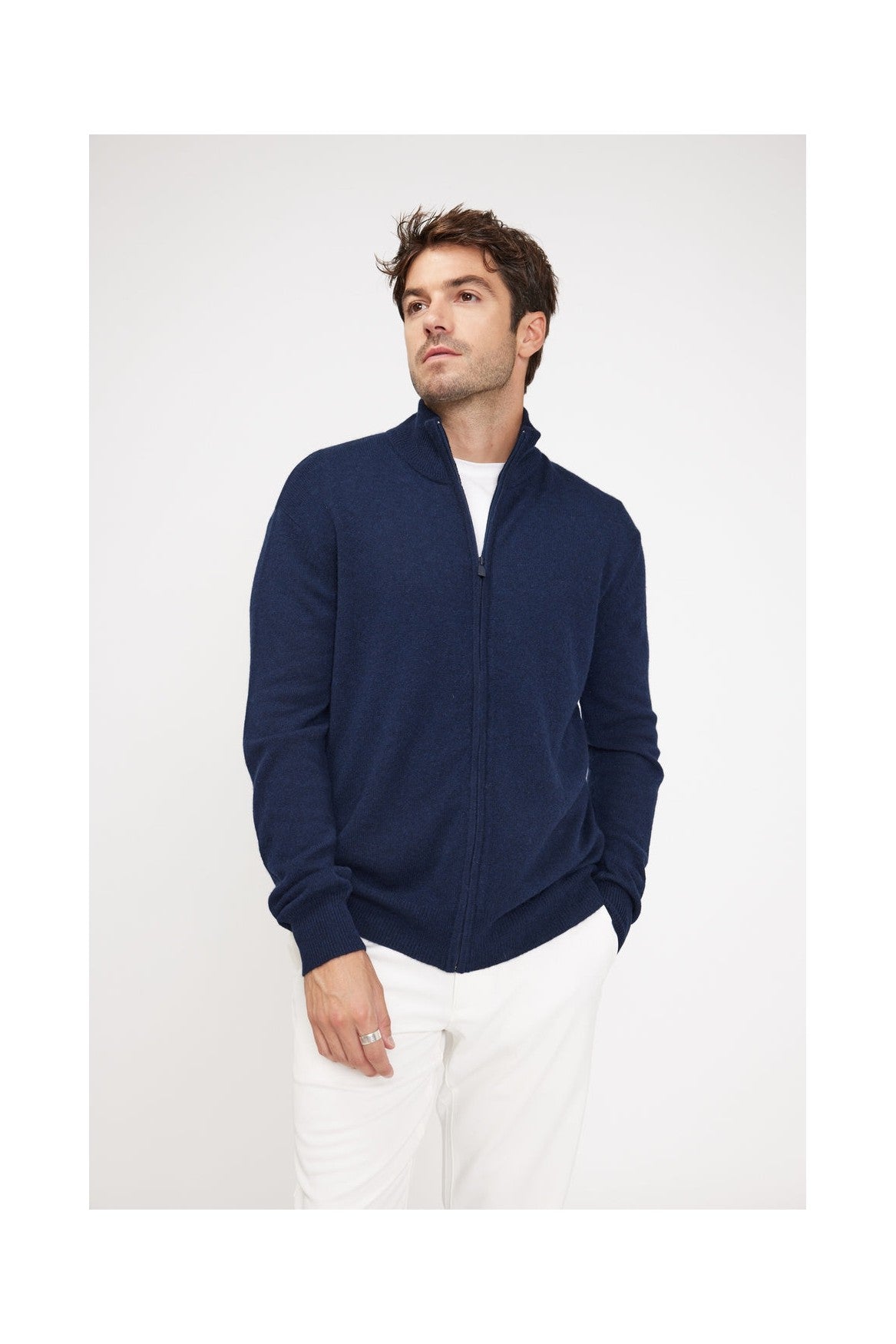 Vest met rits en opstaande kraag Zamil - Marineblauw - Heren