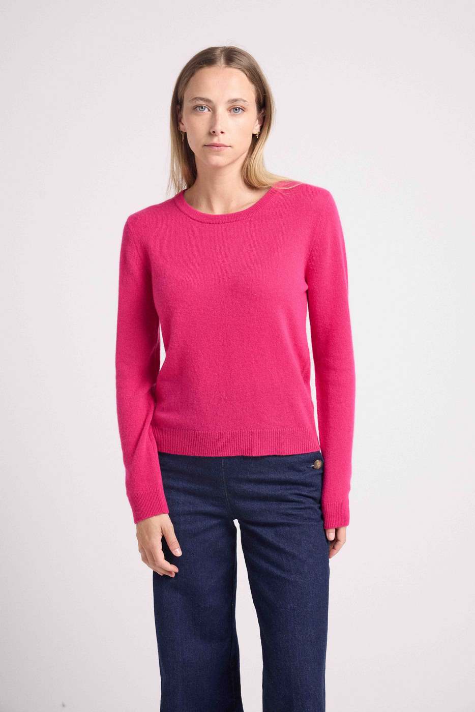 Pull Col Rond Zara - Fushia