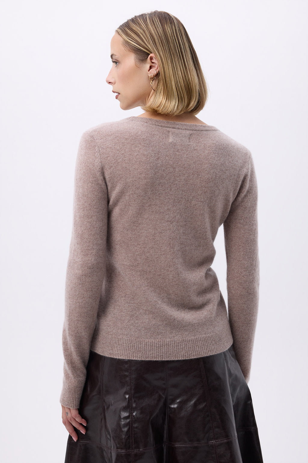 Damen-Rundhalspullover Zara - Taupe - Damen