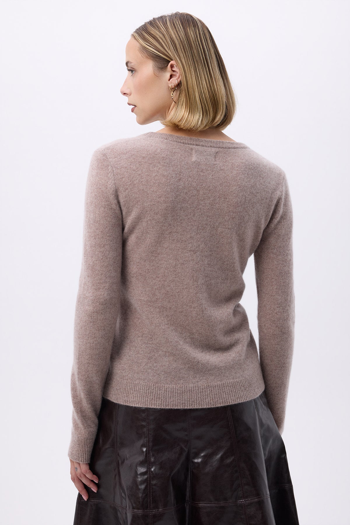 Damen-Rundhalspullover Zara - Taupe - Damen