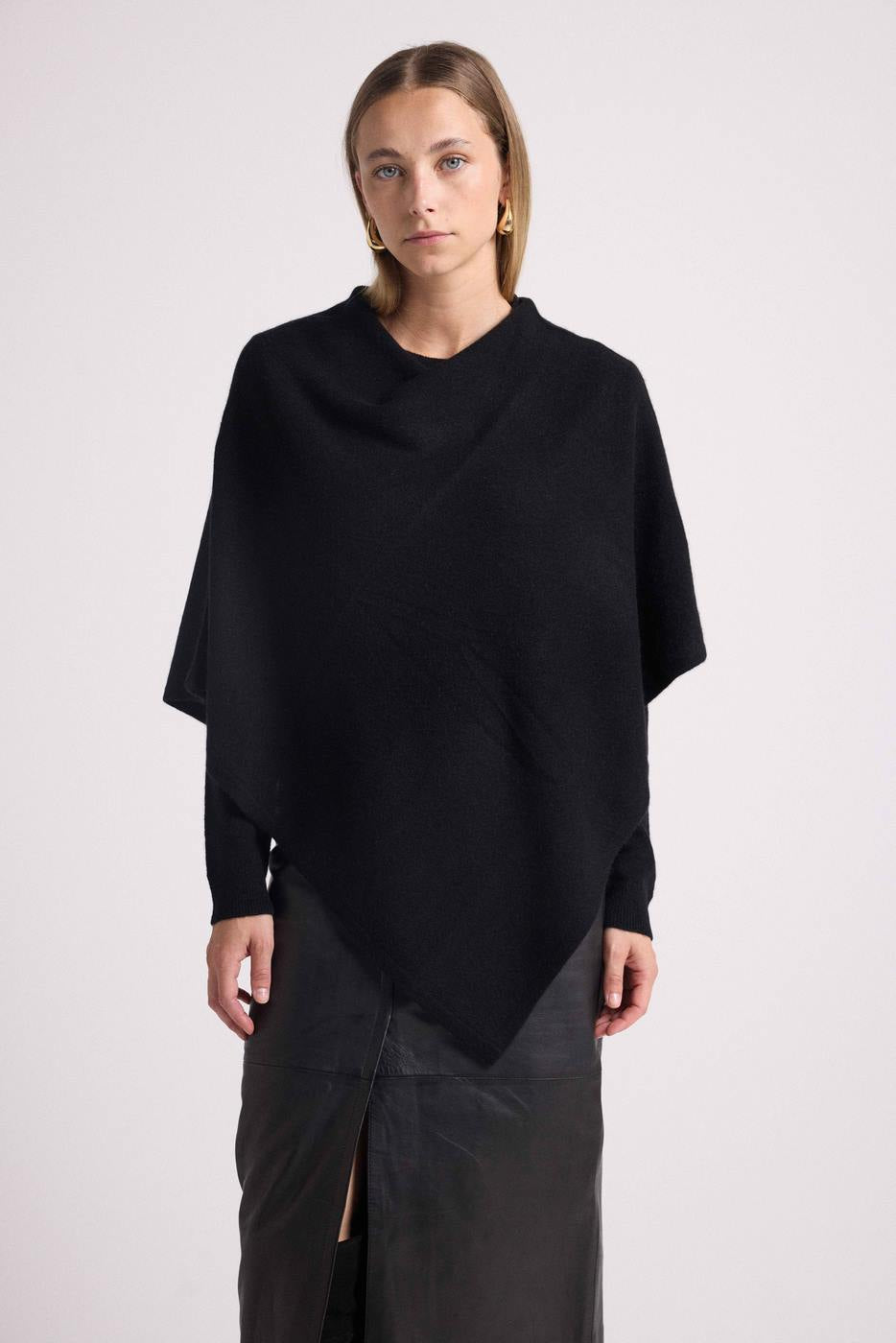 Cape Poncho Zarina - Noir - Femme