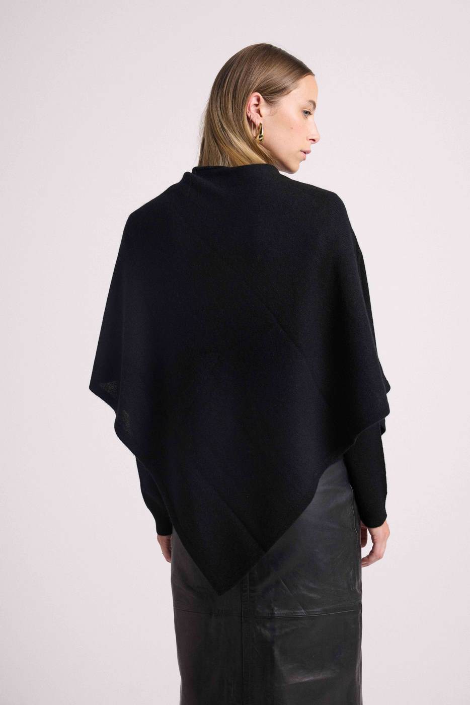 Cape Poncho Zarina - Noir - Femme