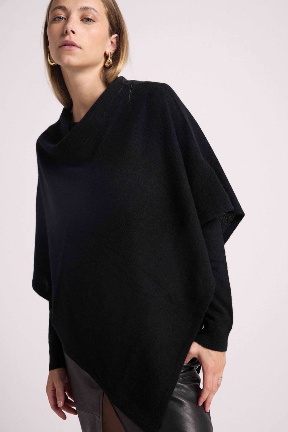 Cape Poncho Zarina - Noir - Femme