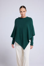 Poncho-Cape Zarina - Flaschengrün - Damen